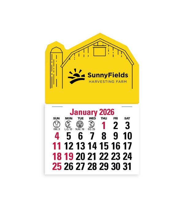 2-Color Stick Up Grid, English (13-Month) Barn 2026
