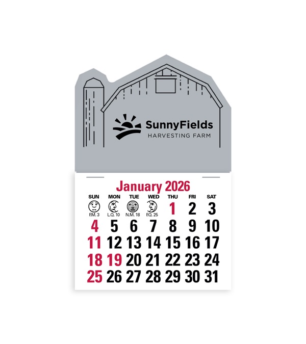 2-Color Stick Up Grid, English (13-Month) Barn 2026