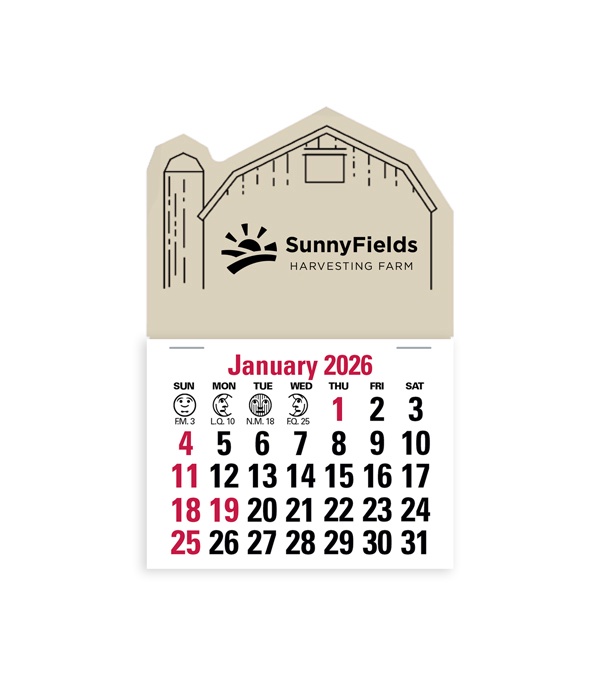 2-Color Stick Up Grid, English (13-Month) Barn 2026