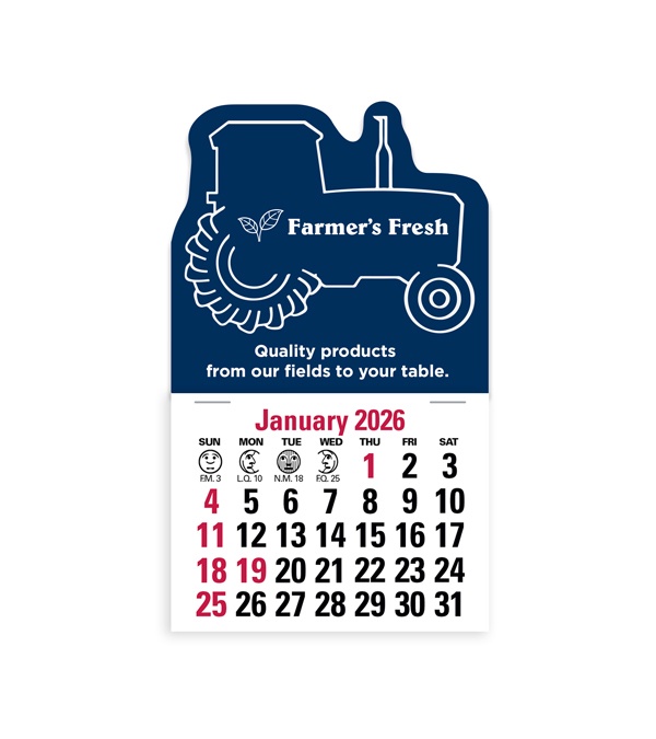 2-Color Stick Up Grid, English (13-Month) Tractor 2026