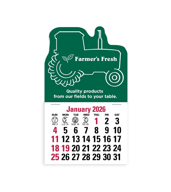 2-Color Stick Up Grid, English (13-Month) Tractor 2026