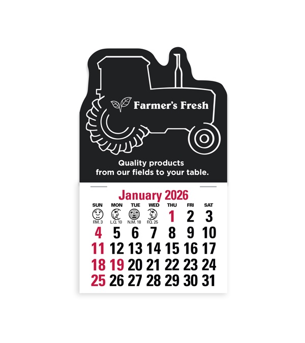 2-Color Stick Up Grid, English (13-Month) Tractor 2026