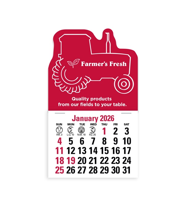 2-Color Stick Up Grid, English (13-Month) Tractor 2026