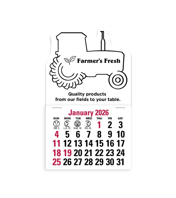 2-Color Stick Up Grid, English (13-Month) Tractor 2026