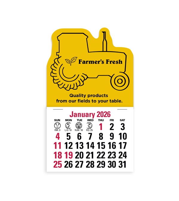2-Color Stick Up Grid, English (13-Month) Tractor 2026