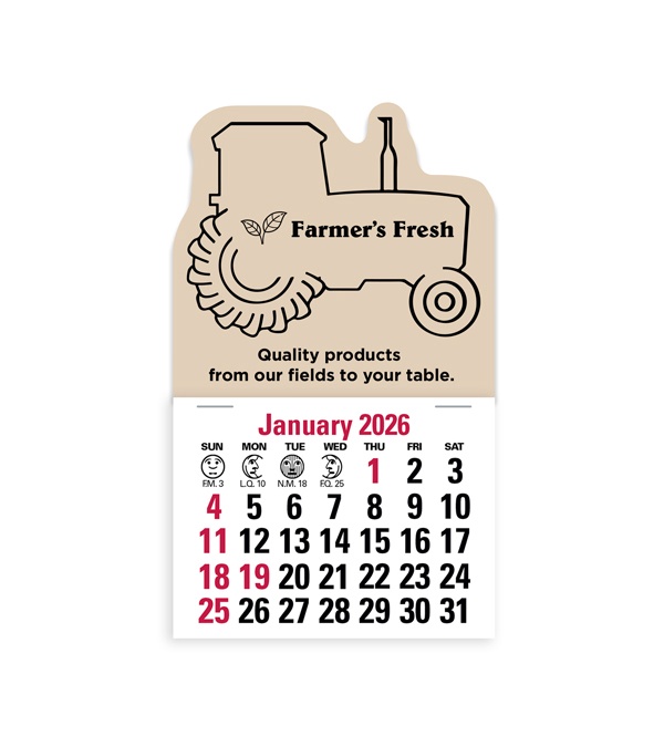 2-Color Stick Up Grid, English (13-Month) Tractor 2026