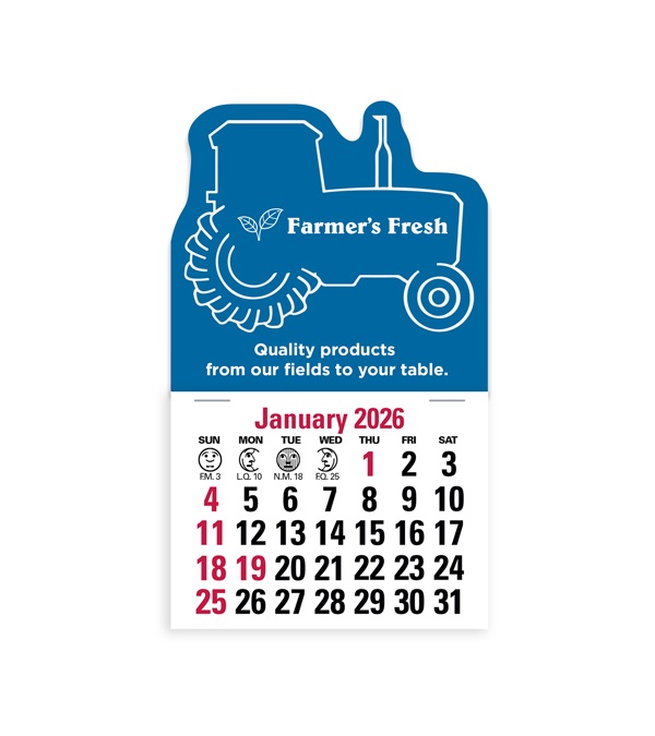 2-Color Stick Up Grid, English (13-Month) Tractor 2026