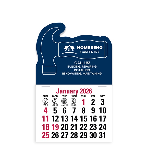2-Color Stick Up Grid, English (13-Month) Hammer 2026