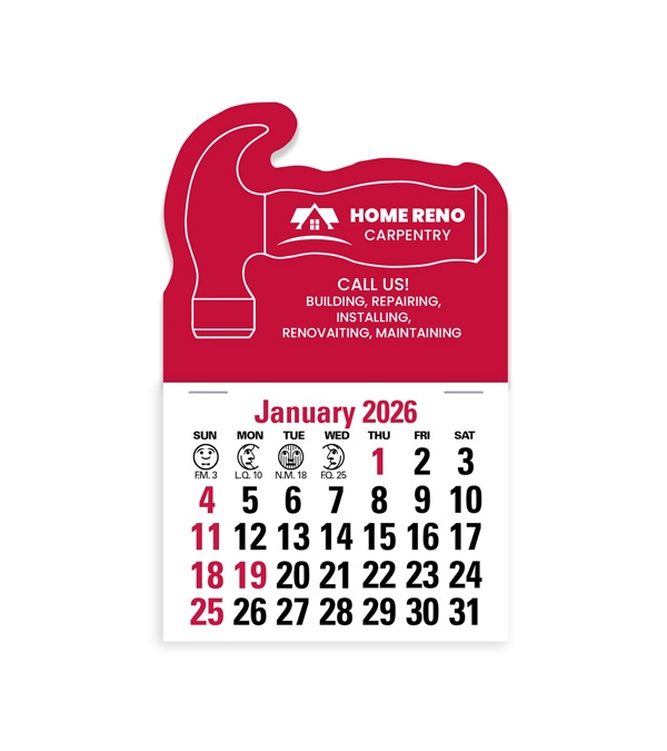 2-Color Stick Up Grid, English (13-Month) Hammer 2026