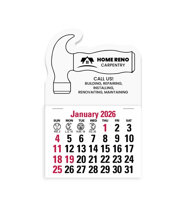 2-Color Stick Up Grid, English (13-Month) Hammer 2026