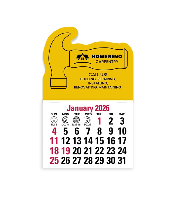 2-Color Stick Up Grid, English (13-Month) Hammer 2026