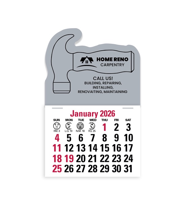 2-Color Stick Up Grid, English (13-Month) Hammer 2026