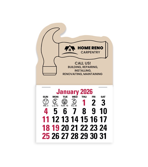 2-Color Stick Up Grid, English (13-Month) Hammer 2026