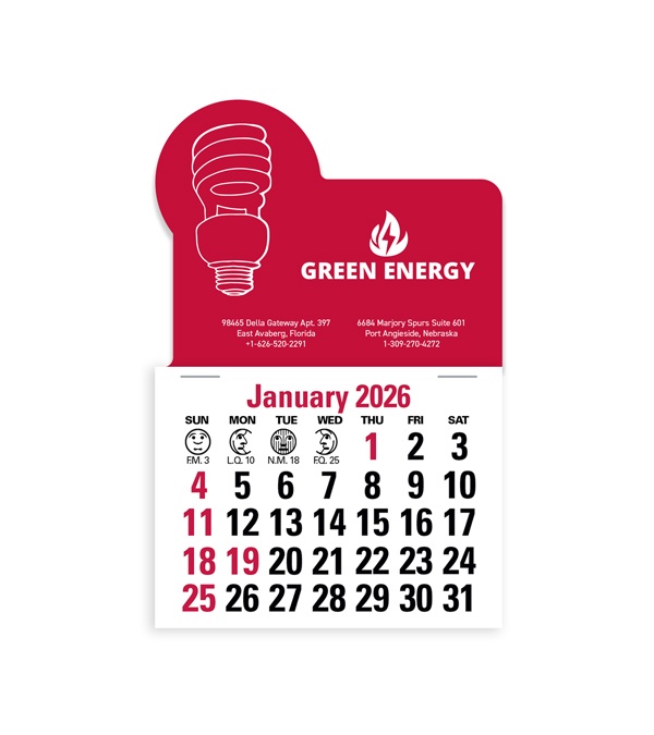 2-Color Stick Up Grid, English (13-Month) Fluorescent Light Bulb 2026