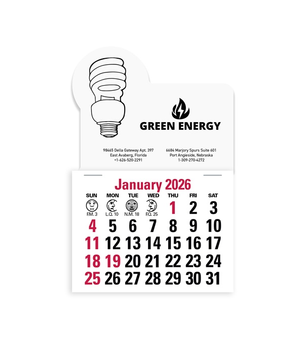 2-Color Stick Up Grid, English (13-Month) Fluorescent Light Bulb 2026