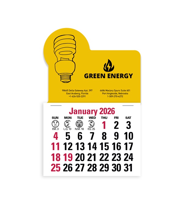 2-Color Stick Up Grid, English (13-Month) Fluorescent Light Bulb 2026