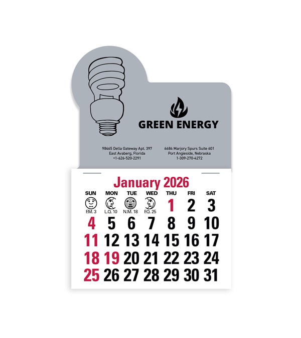 2-Color Stick Up Grid, English (13-Month) Fluorescent Light Bulb 2026