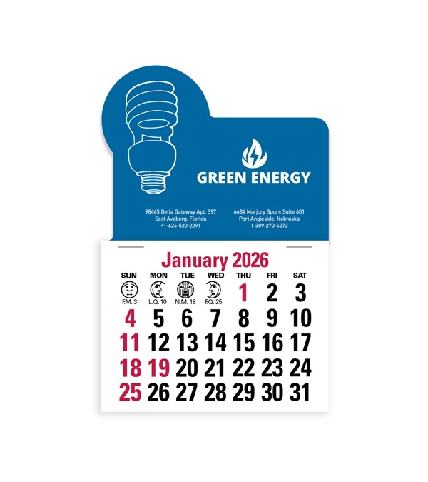 2-Color Stick Up Grid, English (13-Month) Fluorescent Light Bulb 2026
