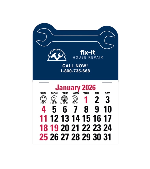 2-Color Stick Up Grid, English (13-Month) Wrench 2026