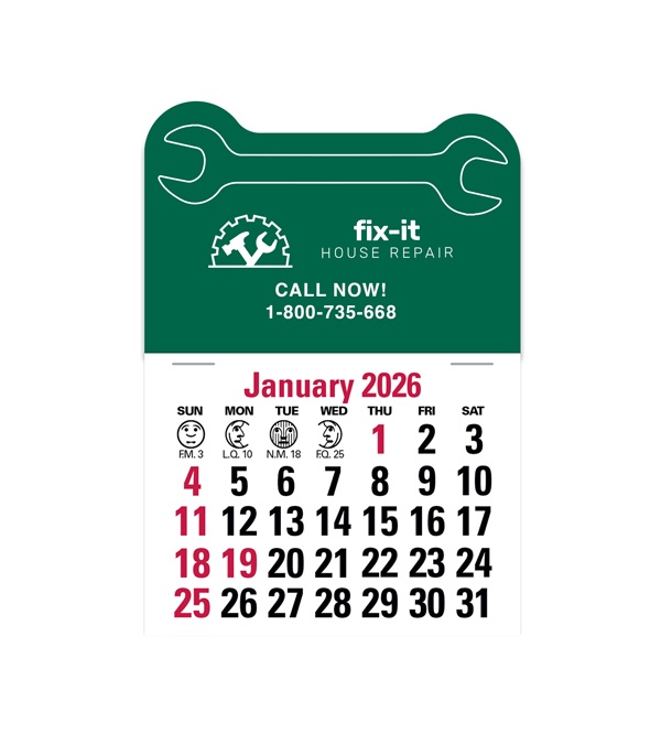 2-Color Stick Up Grid, English (13-Month) Wrench 2026