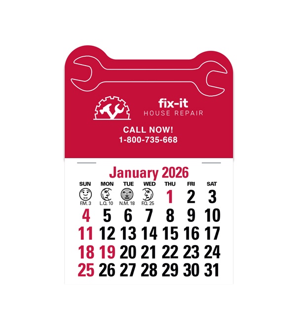 2-Color Stick Up Grid, English (13-Month) Wrench 2026