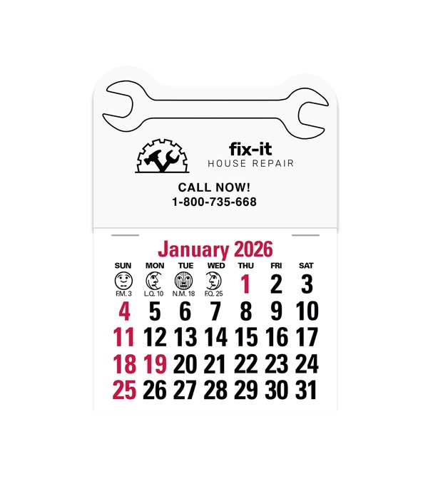 2-Color Stick Up Grid, English (13-Month) Wrench 2026