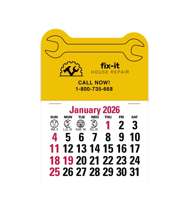 2-Color Stick Up Grid, English (13-Month) Wrench 2026