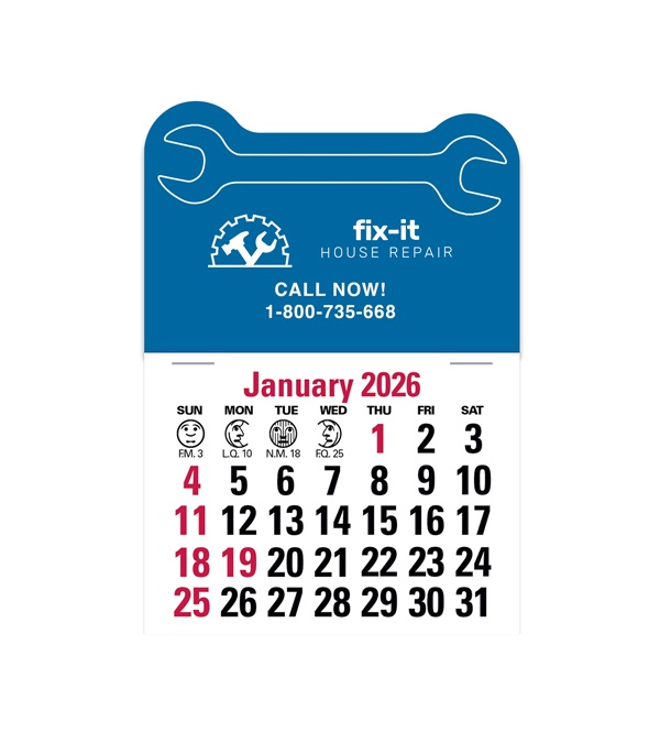 2-Color Stick Up Grid, English (13-Month) Wrench 2026