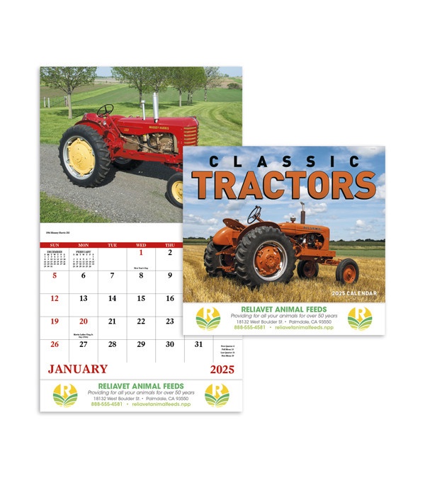 Classic Tractors Wall Calendar