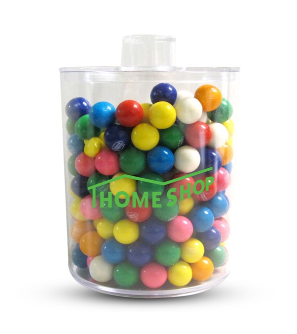 Acrylic Gift Cylinder Filled with Gum Balls
