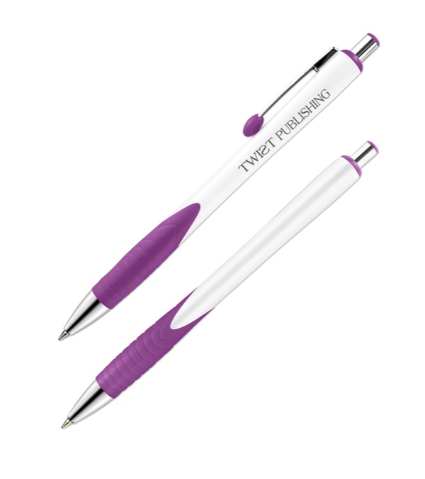 De Soto Solid White Barrel Pen