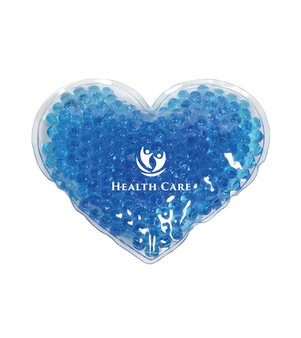 Large Heart Aqua Pearls Hot/Cold Pack