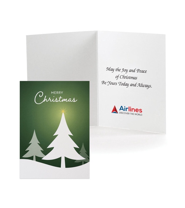 Premium Merry Christmas Tree Card