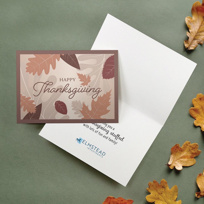 Classic Falling Leaves Thanksgiving Greeting Card