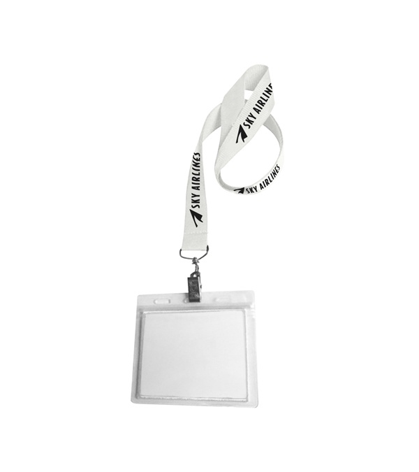 0.75" Lanyard Screen Printed with Badge Holder