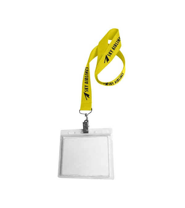 0.75" Lanyard Screen Printed with Badge Holder