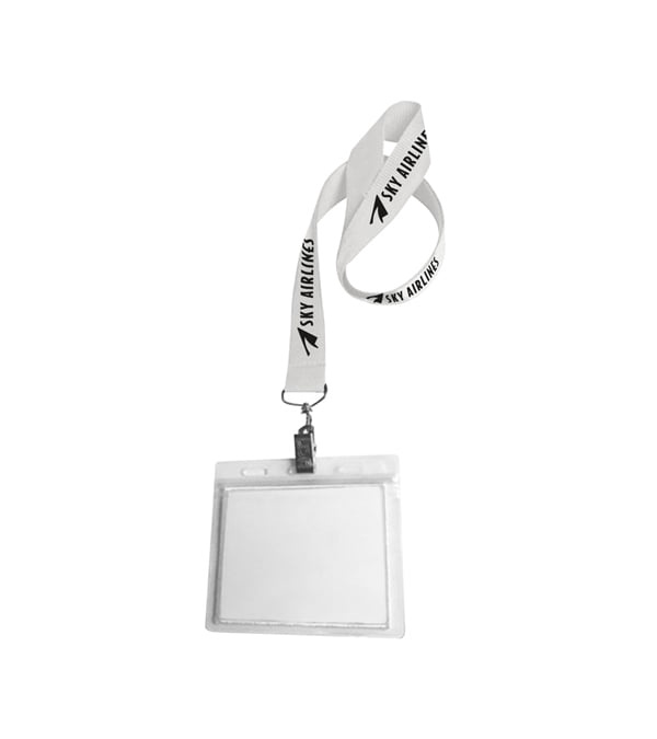 0.75" Lanyard Screen Printed with Badge Holder