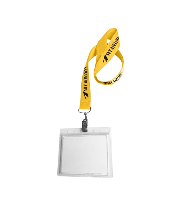 0.75" Lanyard Screen Printed with Badge Holder