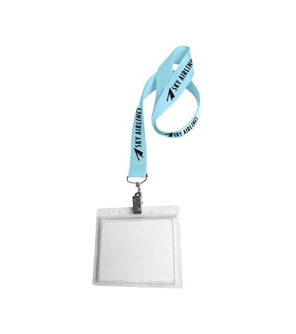 0.75" Lanyard Screen Printed with Badge Holder