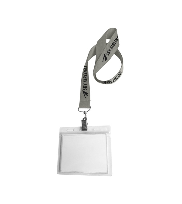 0.75" Lanyard Screen Printed with Badge Holder