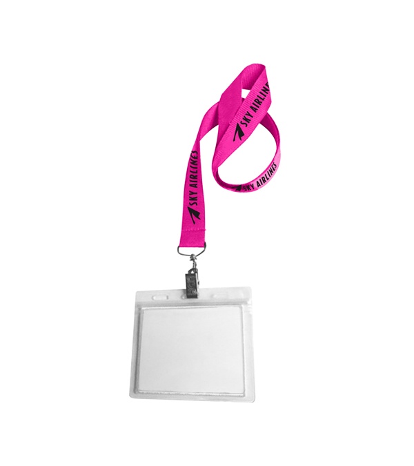 0.75" Lanyard Screen Printed with Badge Holder