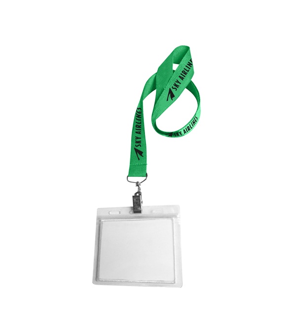 0.75" Lanyard Screen Printed with Badge Holder