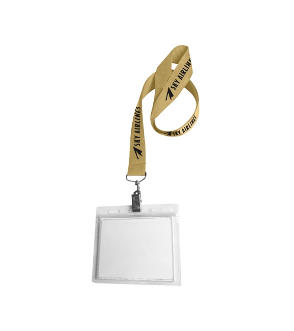0.75" Lanyard Screen Printed with Badge Holder