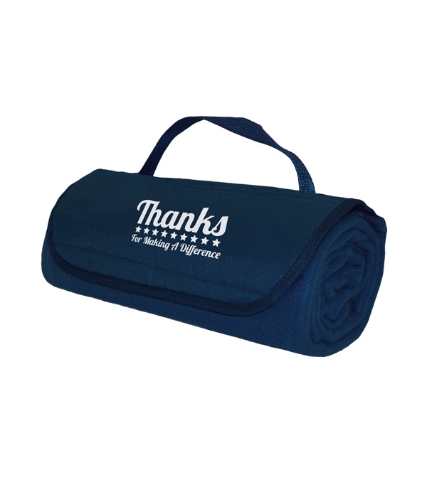 Thanks for Making a Difference Roll up Fleece Blanket