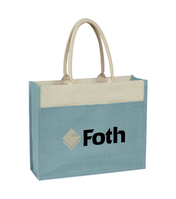 Jute Tote Bag With Front Pocket