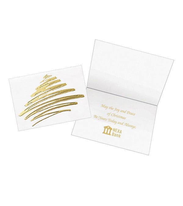 Classic Contemporary Ribbon Tree Card