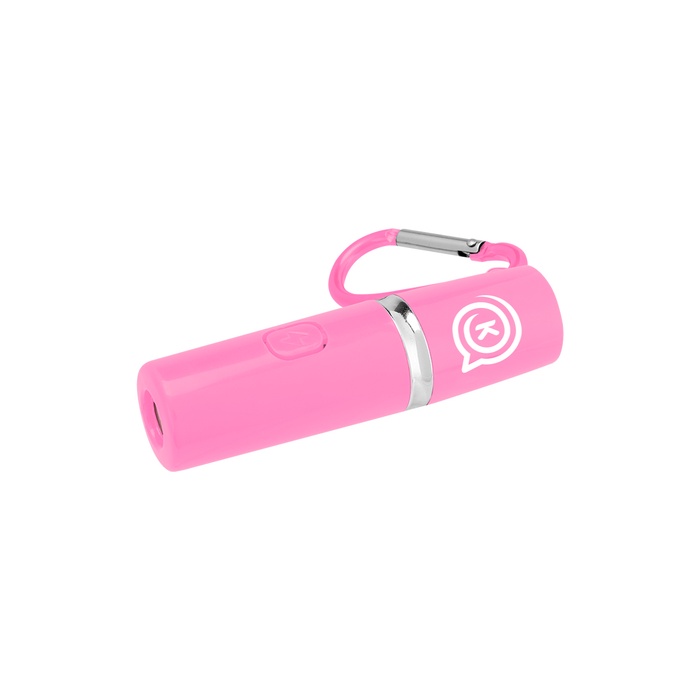 Rechargeable Portable Alarm And Flashlight With Carabiner Attachment