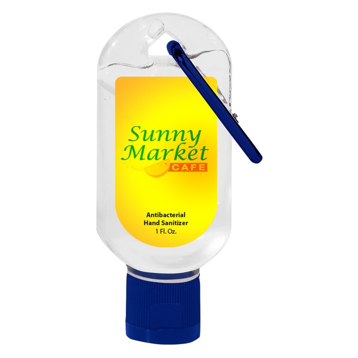 1 oz. Hand Sanitizer with Carabiner - Full Color Imprint