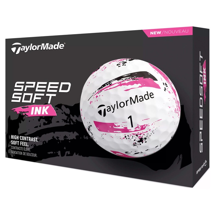 TaylorMade Speedsoft Ink Pink 2024 Golf Balls - 1 Dozen
