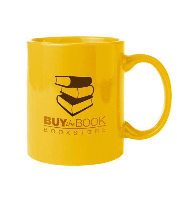 11 oz. Colored Budget Custom Ceramic Mug -Multi Imprint Location